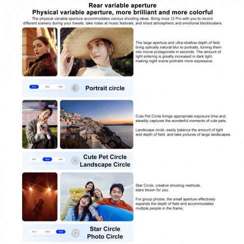 Huawei nova 12 Pro, 12 Go + 256 Go, identification par empreinte digitale à l'écran, HarmonyOS 4.0 Octa Core de 6,76 pouces, réseau : 4G, NFC, OTG, ne prend pas en charge Google Play (blanc) SH701A412-09